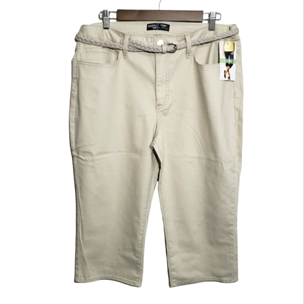 Riders by Lee Perfect Mid-rise Capri Peyote Women's 16 NWT